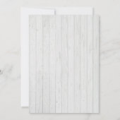Blush & White Flowers Elegant White Wood Weddensch Kaart (Achterkant)