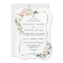 Blush White Flowers Gold in één keer