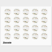 Blush & White Flowers Quinceanera Party Favor Ronde Sticker (Vel)