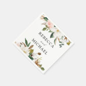 Blush & White Flowers Wedding Reception of Party Servet (Hoek)