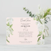 Blush White Hydrangeas Vrijgezellenfeest II Kaart (Staand voorkant)