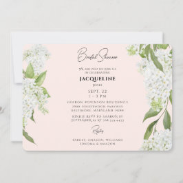 Blush White Hydrangeas Vrijgezellenfeest II Kaart