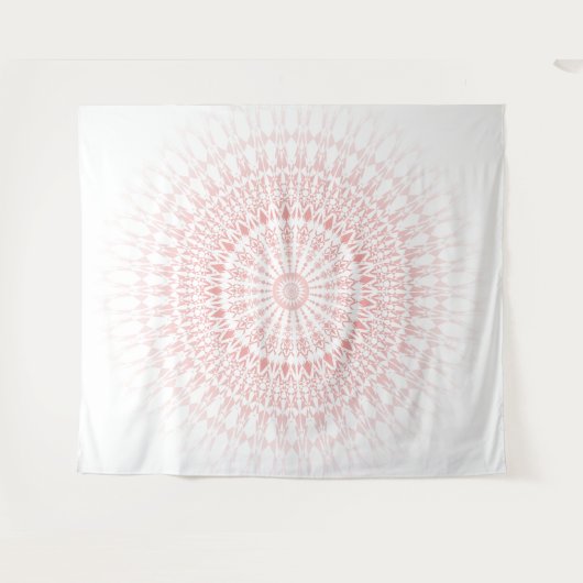Blush White Mandala Wandkleed (Voorkant (horizontaal))