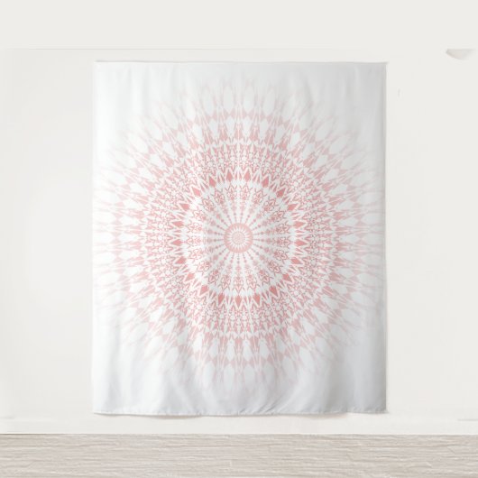 Blush White Mandala Wandkleed (Voorkant)