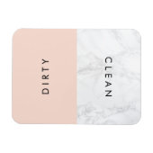 Blush & White Marble Modern Typography Dishwasher Magneet (Horizontaal)