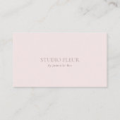 Blush & White | Moderne Boho Minimal Floral Afsprakenkaartje (Achterkant)