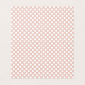 Blush & White Polka Dots Potluck Dish Recipe Kaart Visitekaartje (Binnenkant ongevouwen)