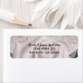 Blush White Rose Glam Modern Marble Vrijgezellenfe Etiket (Insitu)