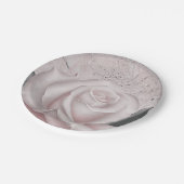Blush White Rose Glam Modern Marble Vrijgezellenfe Papieren Bordje (Gekanteld)