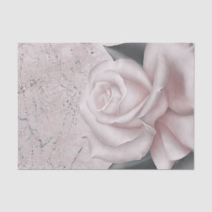 Blush White Rose Glam Modern Marble Vrijgezellenfe Tissuepapier