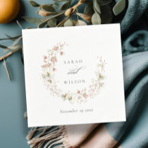 Blush White Rustic Meadow Floral Wreath Wedding