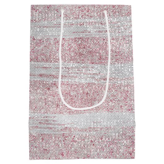 Blush White Sparkle Verjaardag Medium Cadeauzakje (Achterkant)