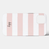 Blush & White Stripe persoonlijk Case-Mate iPhone Case (Achterkant (horizontaal))