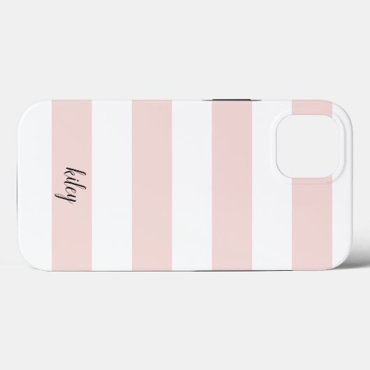Blush & White Stripe persoonlijk Case-Mate iPhone Case (Achterkant (horizontaal))