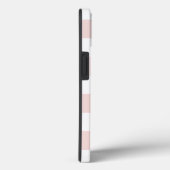Blush & White Stripe persoonlijk Case-Mate iPhone Case (Achterkant / Rechts)
