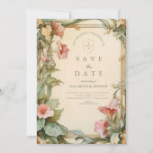 Blush Wijnstok Bruiloft Save The Date (Voorkant)