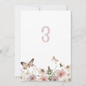 Blush Wilde Bloem Jonge Wilde Drie 3de Verjaardag Kaart (Achterkant)