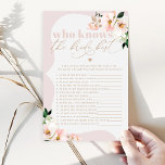 Blush wilde bloemen Wie weet de bruid beste spel<br><div class="desc">Blush wilde bloemen Wie kent de bruid beste spel Matching games beschikbaar.</div>