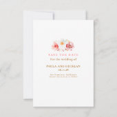 Blush Wildflower Bewaar de datumfotokaart Save The Date (Achterkant)