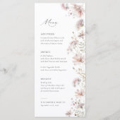 Blush Wildflower Boho Wedding Menu (Voorkant)