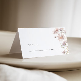 Blush Wildflower Boho Wedding Place Card Plaatskaartje