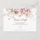 Blush Wildflower Garden Diapper Raffle Informatiekaartje (Voorkant)