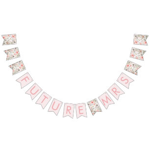 Blush Wildflower Toekomst Mrs. Bridal Bunting Bann Vlaggetjes