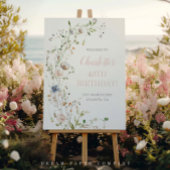 Blush Wildflowers 40e verjaardag Welkom Perfect Poster