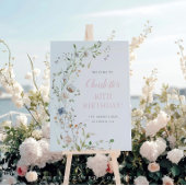 Blush Wildflowers 40e verjaardag Welkom Perfect Poster