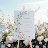 Blush Wildflowers 60e verjaardag Welkom Perfect Poster