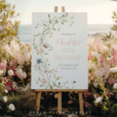 Blush Wildflowers 70e verjaardag welkom Perfect Poster