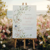 Blush Wildflowers 90e verjaardag Welkom Perfect Poster