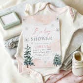 Blush Winter Baby shower Uitnodiging