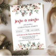Blush Winter Floral Jingle & Mingle Christmas Part