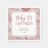Blush Winter Kerst Baby shower servetten (Voorkant)