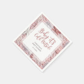 Blush Winter Kerst Baby shower servetten (Hoek)