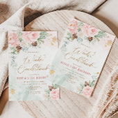 Blush Winter Onederland 1e verjaardag Kaart