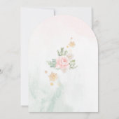 Blush Winter Onederland 1st birthday Kaart (Achterkant)