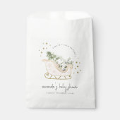 Blush Winter Sleigh zijn koude buitenkant Baby sho Bedankzakje (Voorkant)