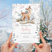 Blush Winter Woodland 1e verjaardag