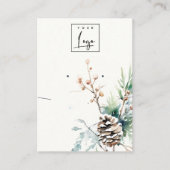 Blush winterbessen Logo Oorbel Ketting Houder Visitekaartje (Voorkant)