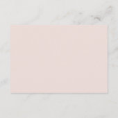 Blush & Wit Elegant Bloemen Bruiloft Details Informatiekaartje (Achterkant)
