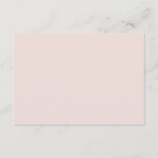 Blush & Wit Elegant Bloemen Bruiloft Details Informatiekaartje (Achterkant)