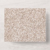 Blush Wit Zilver Glam Glitter Harten All In One Uitnodiging (Achterkant)