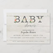 Blush witte bloemen | Meisje Baby shower Kaart (Voorkant)