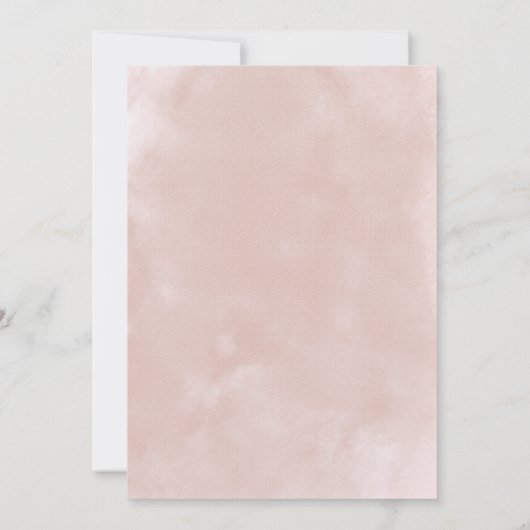 Blush & Witte Bloemen Prachtige Bruiloft Kaart (Achterkant)