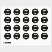Blush Witte Bloemen Retouradres Enveloppegel Ronde Sticker (Vel)