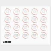Blush Witte Botanische Bloemen Bruiloft Stickers (Vel)