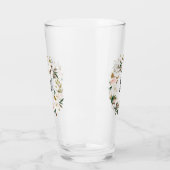 Blush & Witte Magnolia Waterverf krans Monogram Glas (Links)