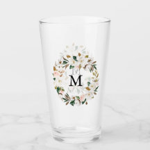 Blush & Witte Magnolia Waterverf krans Monogram